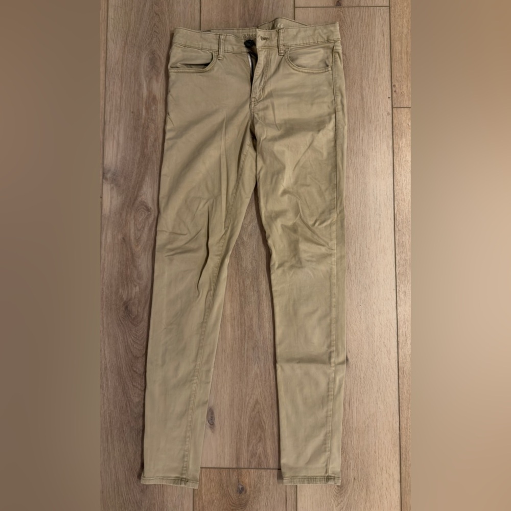 American Eagle Tan Jeggings size 10 - Extra Long Length